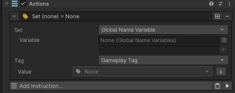 Set Gameplay Tag writing a value to a Game Creator variable
